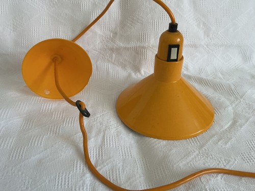 Lampe orange 70er - lampe,