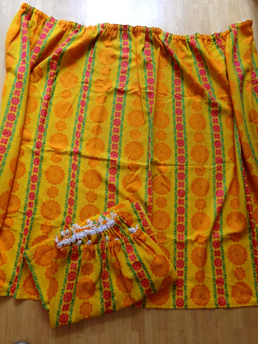 Vintage vorhang teilig stoff - vintage, 2-teilig