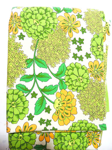 70er vintage bettbezug zinnien - 70er,
