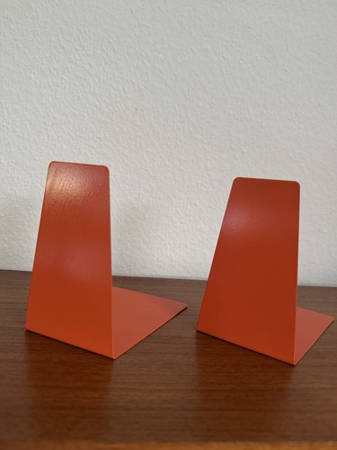 Buchstützen 70er jahre orange - buchstützen,