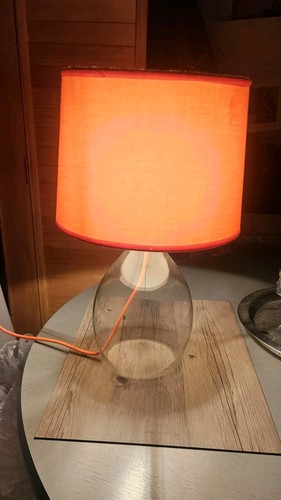Tischlampe glas orange - tischlampe,