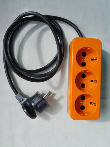 70er fach steckdose orange - 70er, 3-fach
