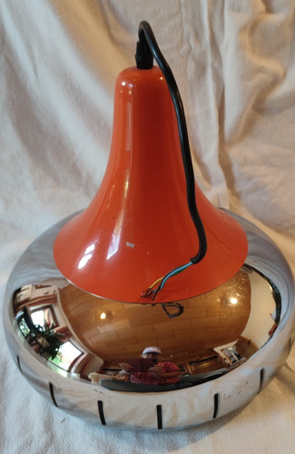Trompeten lampe chrom orange - chrom,